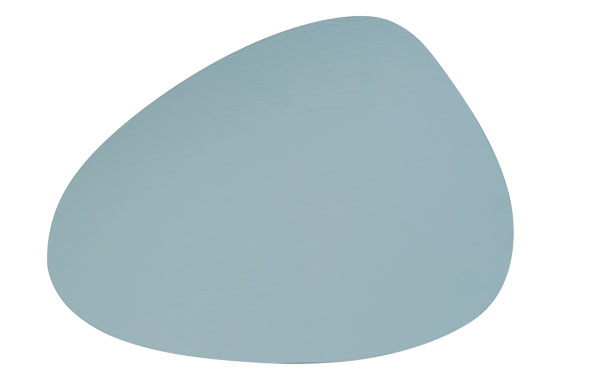 Tischset aus Leder oval blau Organic